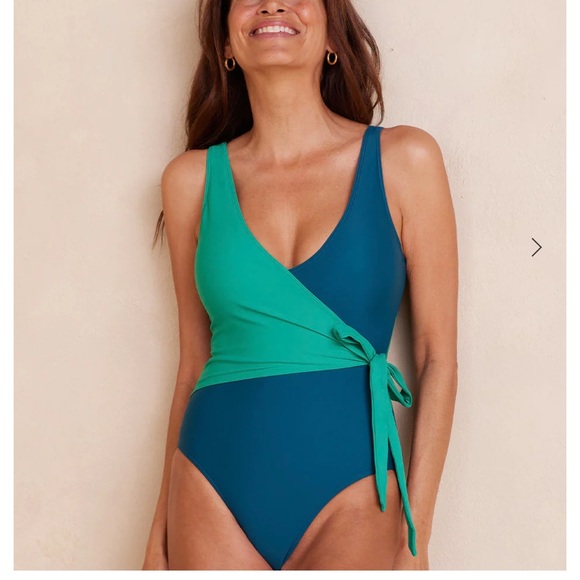 summersalt Other - Summersault The Perfect Wrap One-Piece in Seaglass and seaweed Sz 20